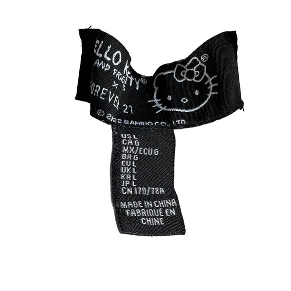 Hello Kitty Large Velour Sweatpant Forever 21 White Limited Edition Straight Leg - Picture 3 of 9